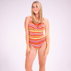 Tonal Scroll Pattern One-Piece