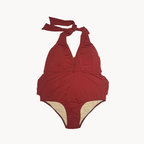 Rust Red Halter One-Piece
