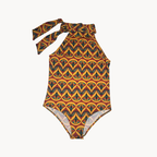 Deco Print High Neck One-Piece