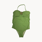 Olive Green O-Ring Detail One-Piece