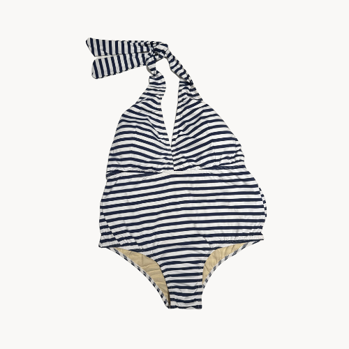 Navy Stripped One-Piece